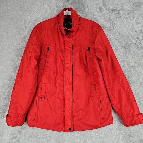 Vintage Ralph Lauren Active Jacket Womens Size M Red Quilted Liner Softshell 90s